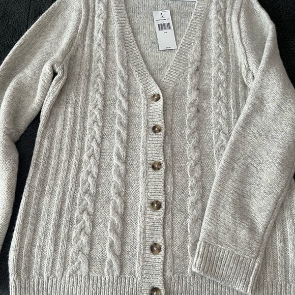 Tommy Hilfiger Sweaters - Tommy Hilfiger Heather Gray Cable Knit Cardigan